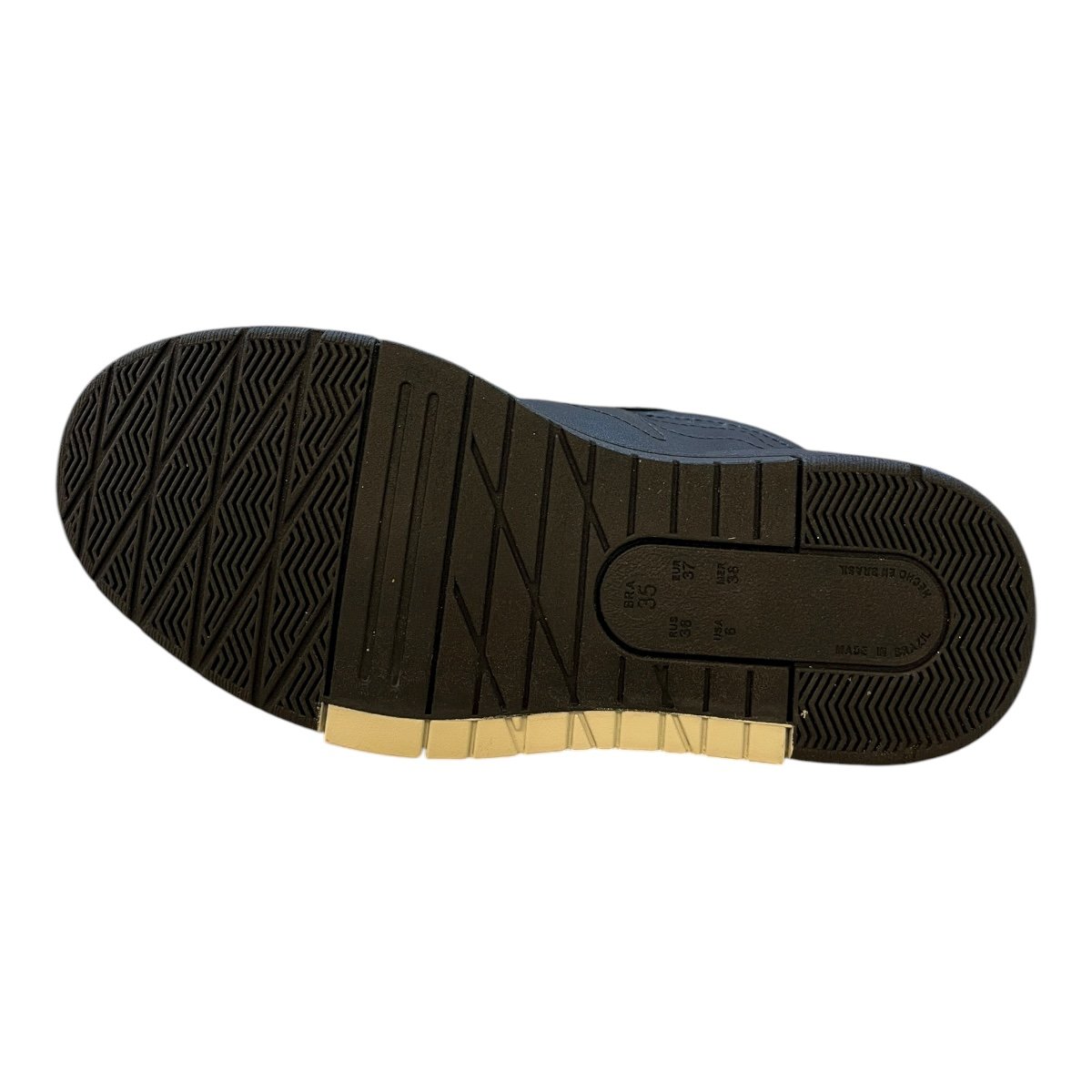 Tenis Feminino Ramarim Casual Conforto Plataforma Amarração Detalhe Metalizado Antiderrapante 25-89204 Preto Preto 3