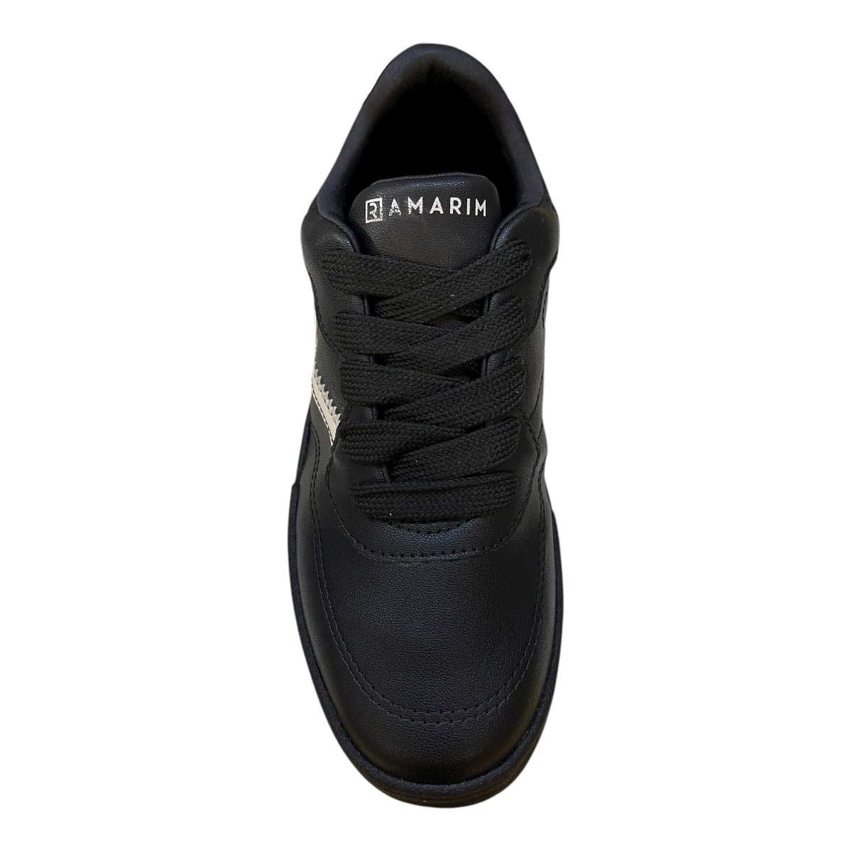 Tenis Feminino Ramarim Casual Conforto Plataforma Amarração Detalhe Metalizado Antiderrapante 25-89204 Preto Preto 5