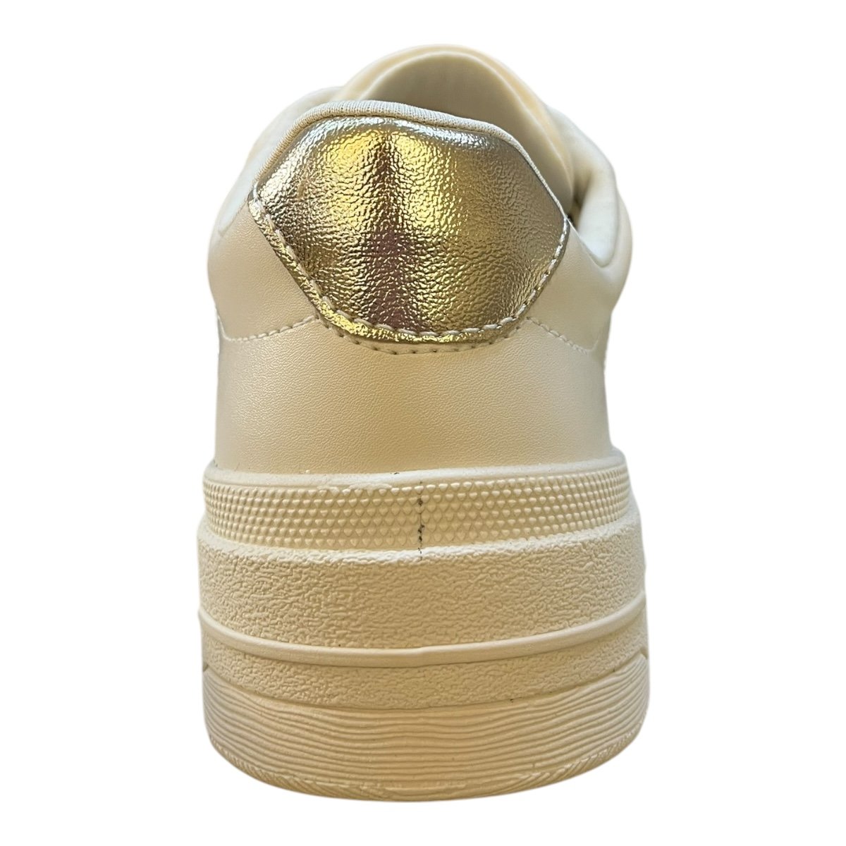 Tenis Feminino Ramarim Casual Plataforma Amarração Metalizado Conforto Antiderrpante 25-89202 Branco Branco 5