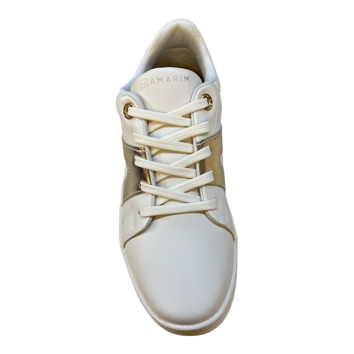 Tenis Feminino Ramarim Casual Plataforma Amarração Metalizado Conforto Antiderrpante 25-89202 Branco Branco 6