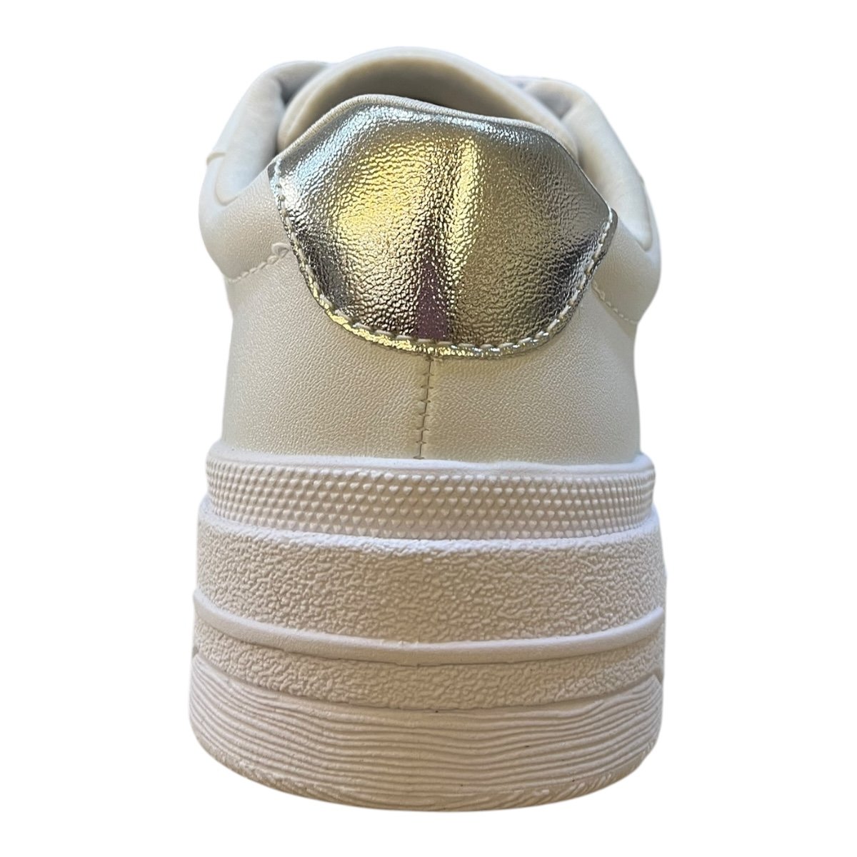 Tenis Feminino Ramarim Casual Conforto Plataforma Amarração Detalhe Metalizado Antiderrapante 25-89204 Branco Branco 5