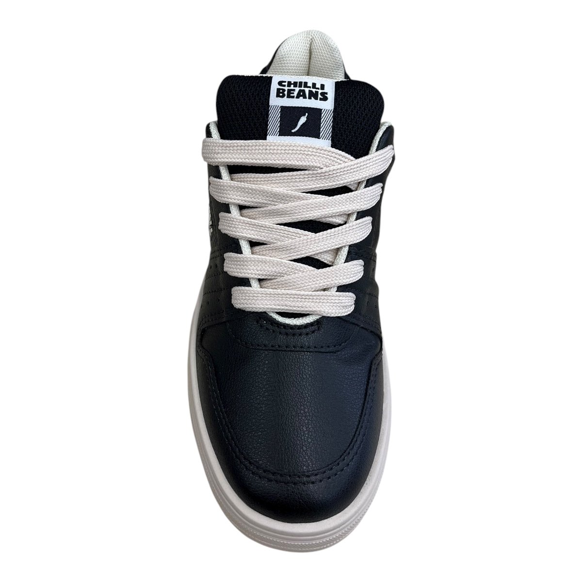 Tenis Masculino Chilli Beans Sneakers Couro Casual Ultraconforto Skatista Street Plataforma Retrô  25-88664 Preto Preto 6