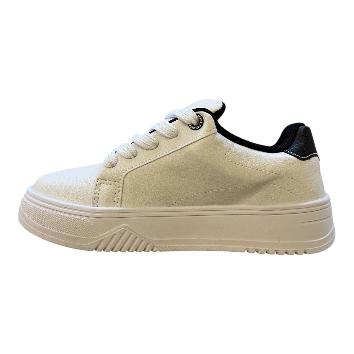 Tenis Feminino Chilli Beans Sneakers Couro Casual Ultraconforto Street Plataforma Retrô Amarração 25-88603 Branco Branco 4
