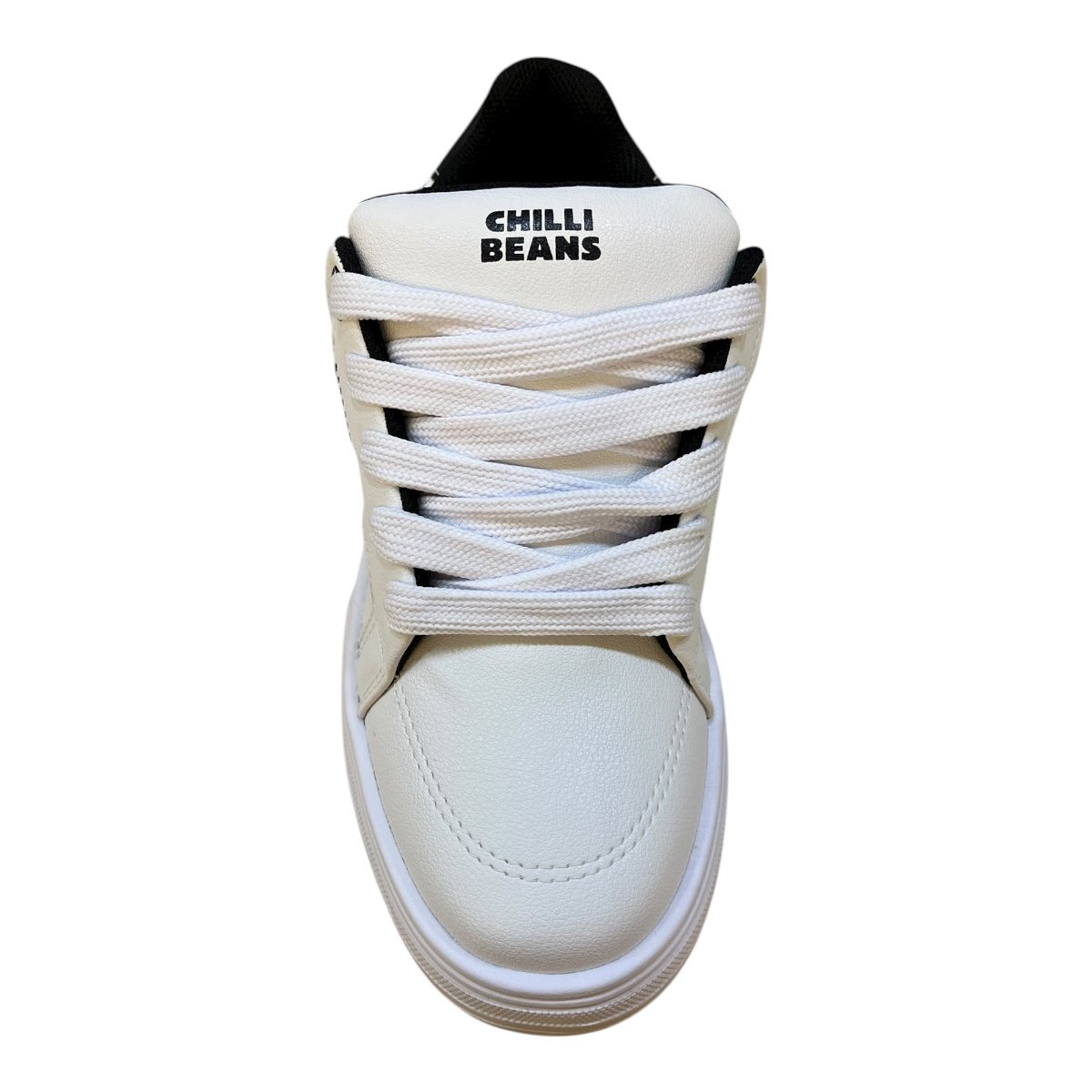 Tenis Feminino Chilli Beans Sneakers Couro Casual Ultraconforto Street Plataforma Retrô Amarração 25-88603 Branco Branco 6