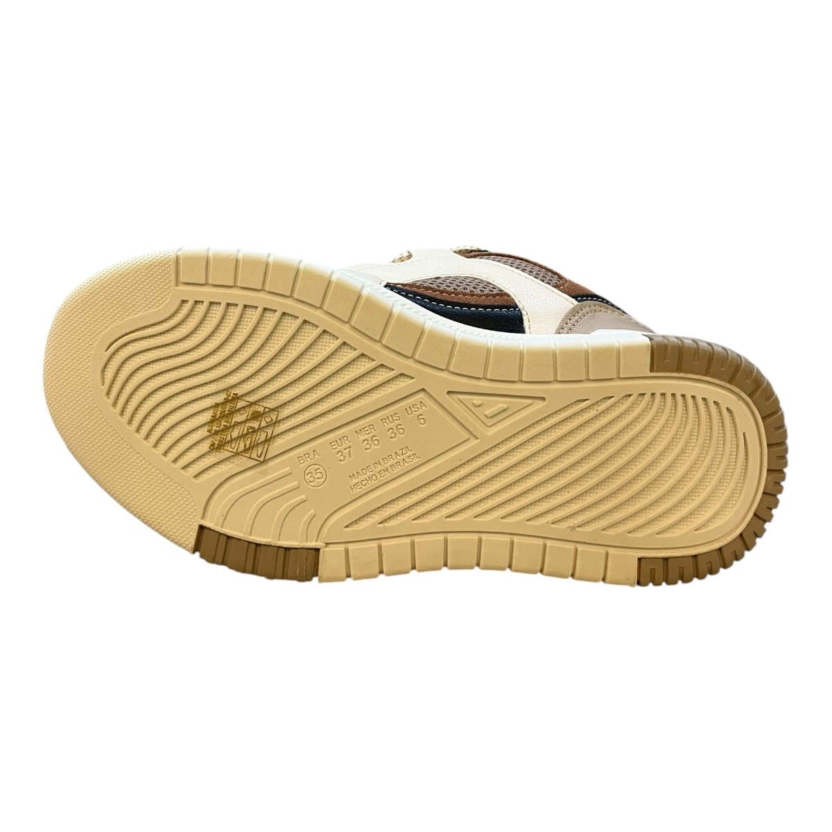 Tenis Feminino Chilli Beans Sneakers Couro Casual Ultraconforto Street Plataforma Retrô Antiderrapante 25-94605 Marrom Marrom 3