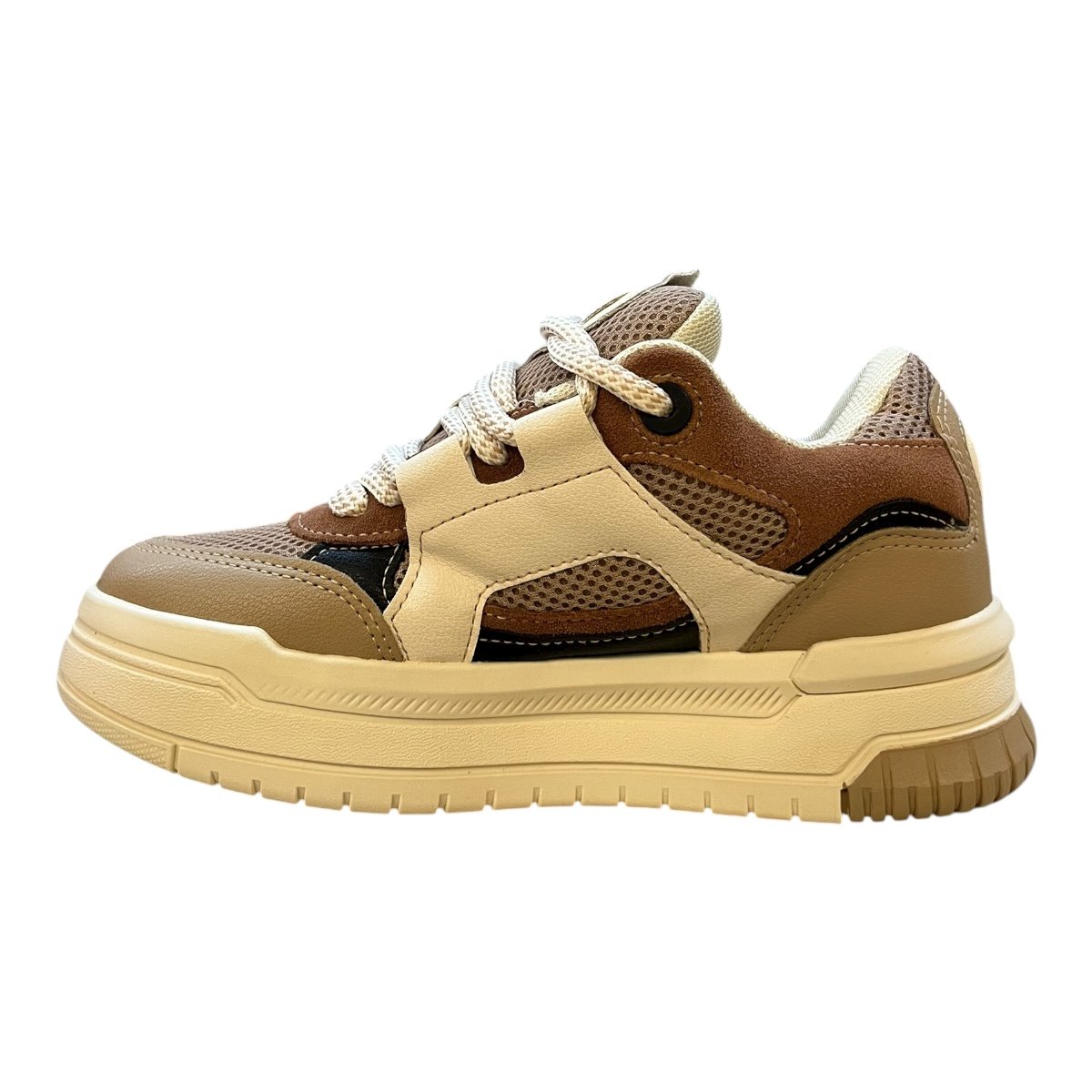 Tenis Feminino Chilli Beans Sneakers Couro Casual Ultraconforto Street Plataforma Retrô Antiderrapante 25-94605 Marrom Marrom 4