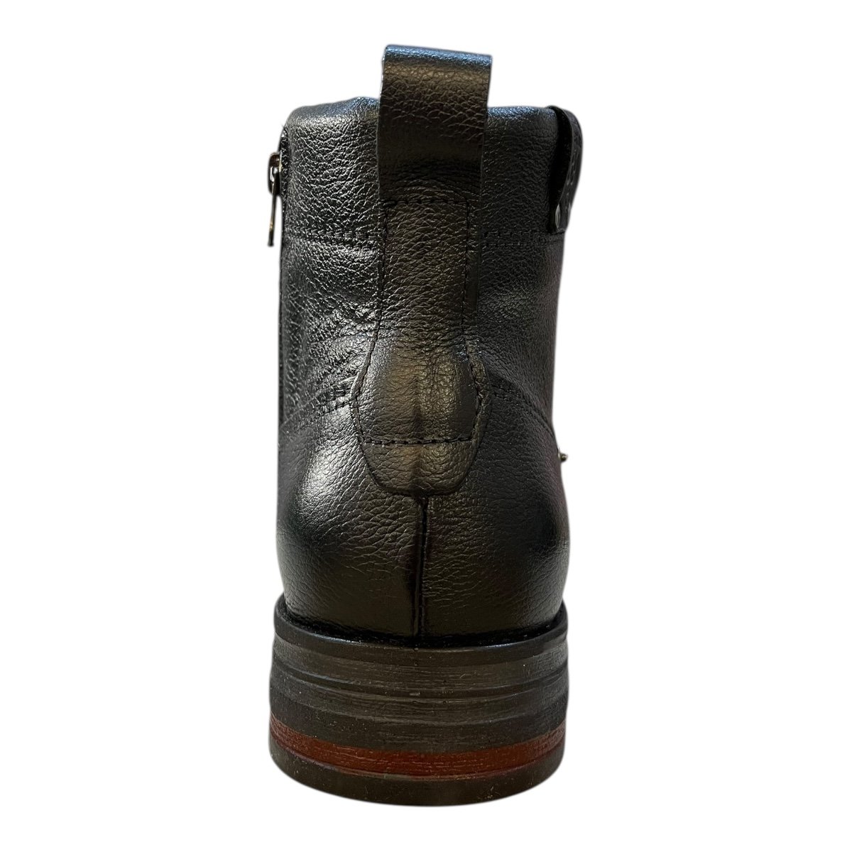Bota Coturno Masculino Pegada Casual Ultraconforto Couro Antiderrapante Amarração 181305-08 Preto Preto 5