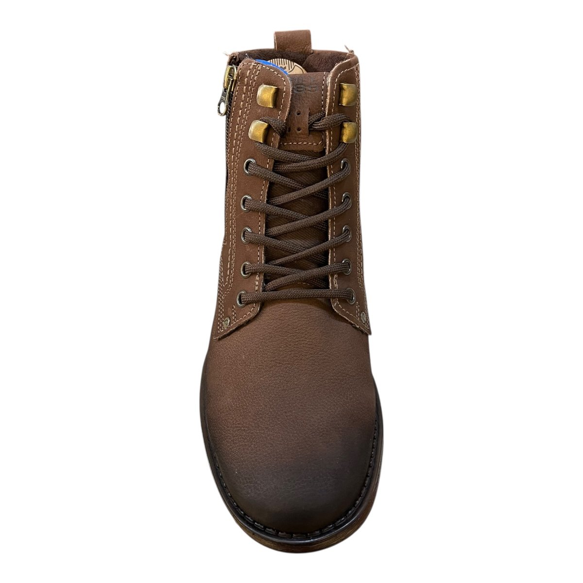 Bota Coturno Masculino Pegada Casual Ultraconforto Couro Antiderrapante Amarração Zíper 180745-03 Marrom Marrom 6