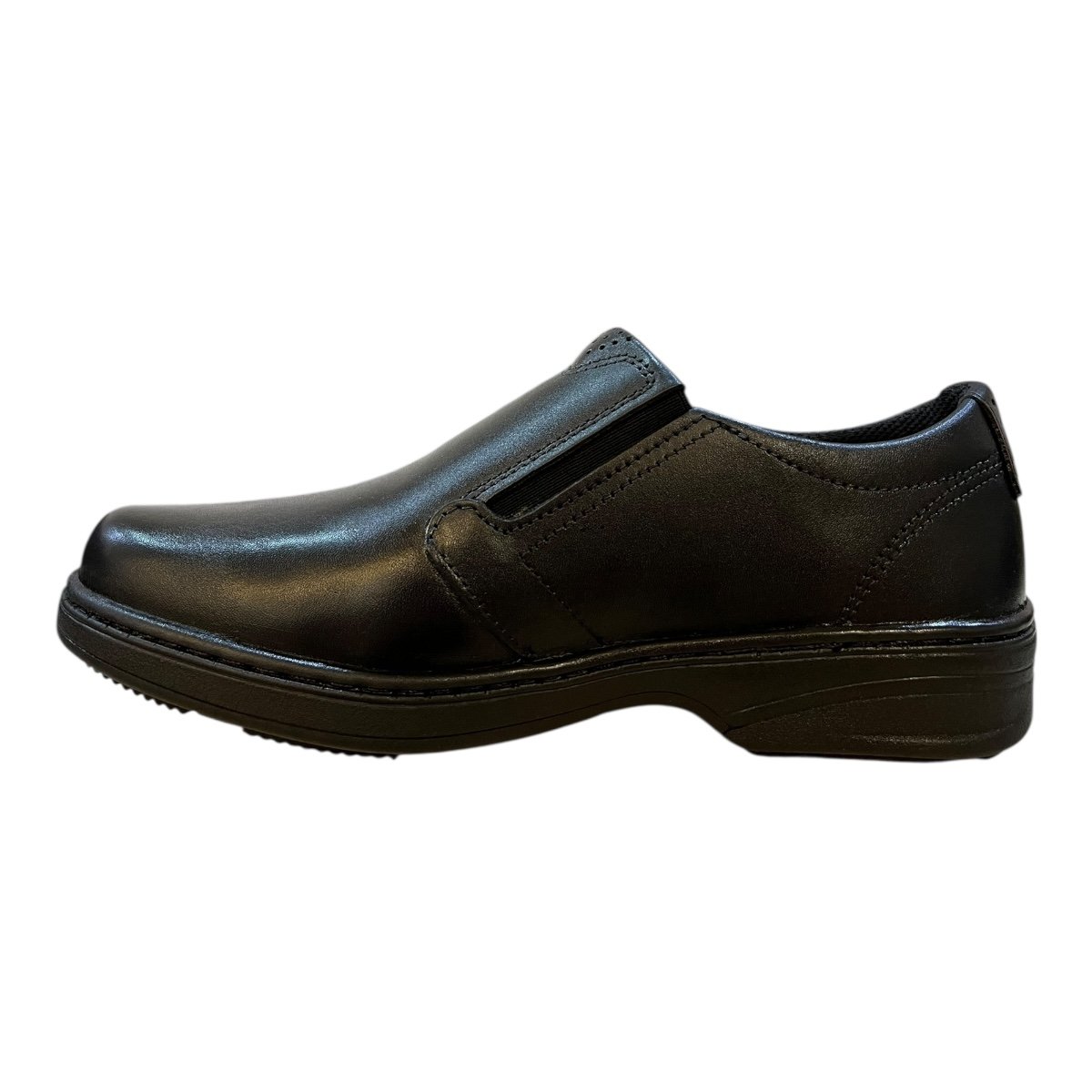 Sapato Social Masculino Pegada Casual Couro Calce Fácil Conforto Antiderrapante 12127201 Preto Preto 4