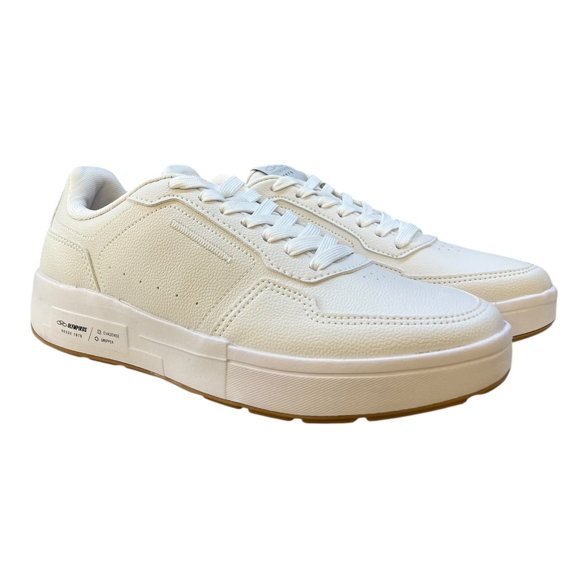 Sapatenis Masculino Olympikus Conforto Casual Versa Branco Branco 2