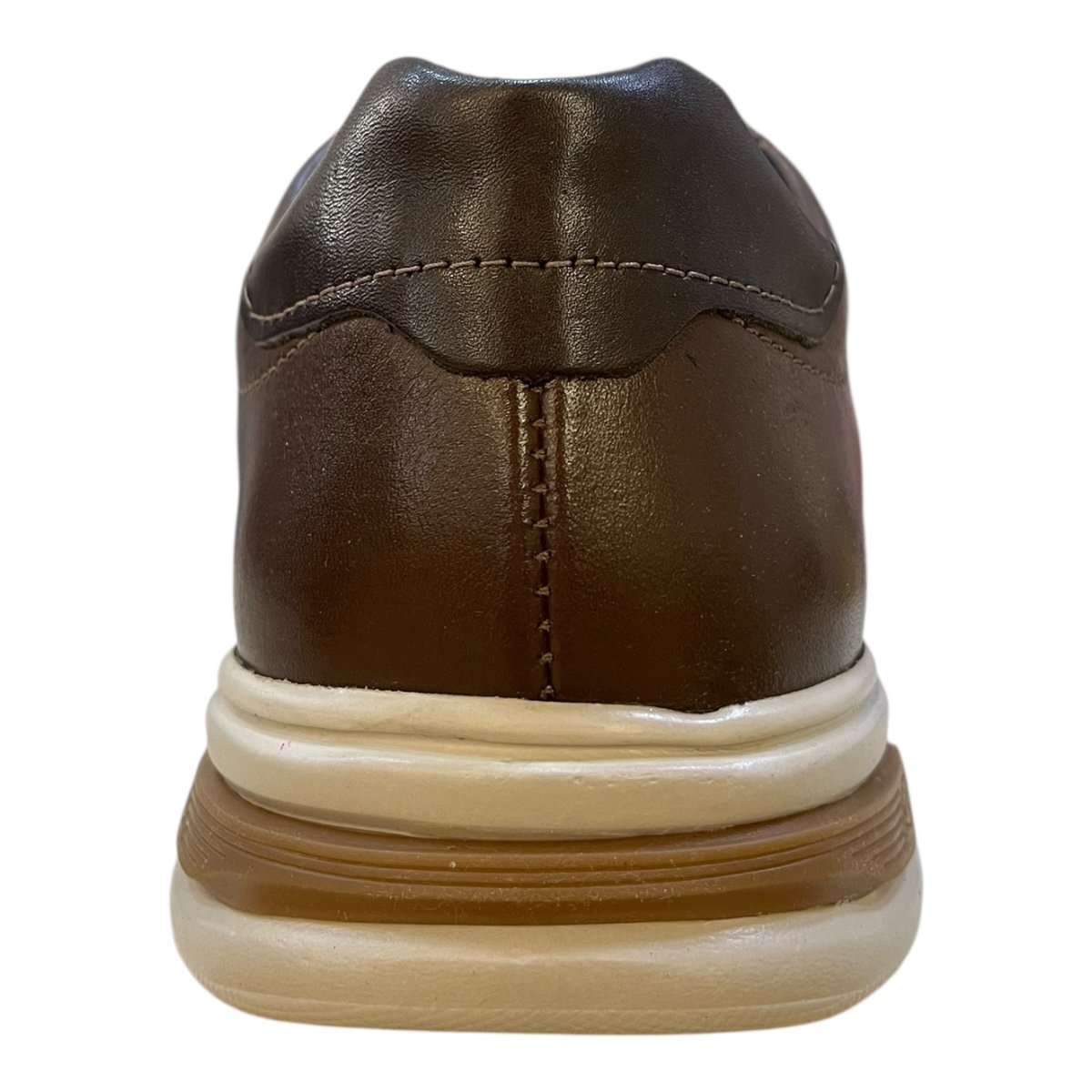 Sapato Esportivo Casual Masculino Pegada Couro Calce Fácil Ultraconforto Superleve Antiderrapante 112402-05 Marrom Marrom 5