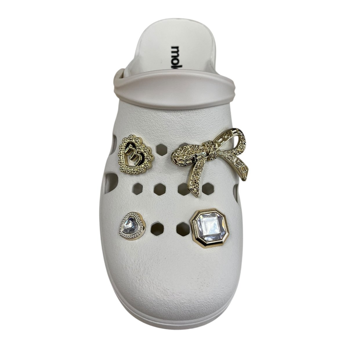 Babuche Feminino Moleca Tratorado Ultraconforto Casual Superleve Pingentes Metalizado Antiderrapante 5563.101 Branco Branco 3