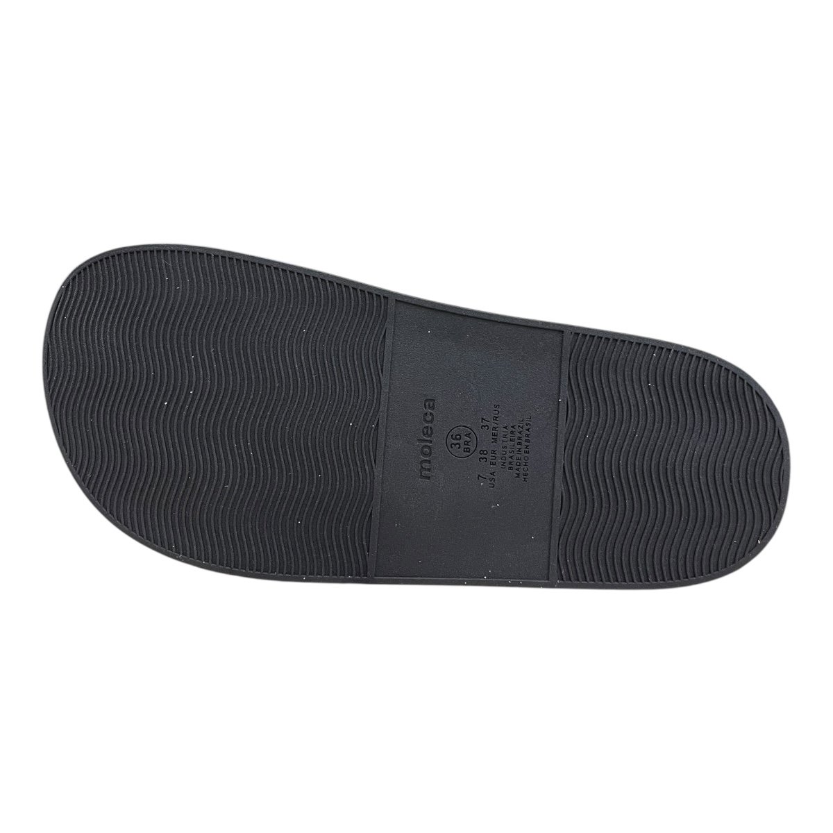 Chinelo Papete Feminino Moleca Tiras Brilho Casual Conforto Strass Superleve Antiderrapante 5469.150 Preto Preto 3