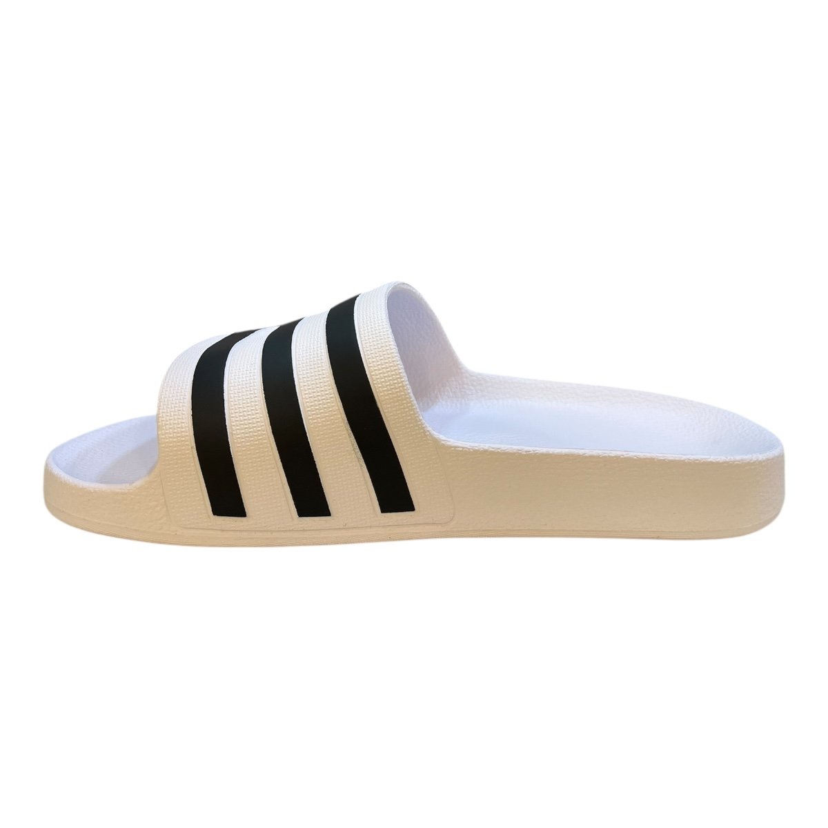 Chinelo Adidas Unissex Adilette Aqua Slid Casual Antiderrapante Superleve Ultraconforto Listras Branco Branco 4
