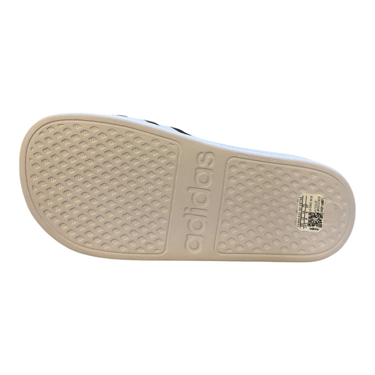 Chinelo Adidas Unissex Adilette Aqua Slid Casual Antiderrapante Superleve Ultraconforto Listras Branco Branco 6