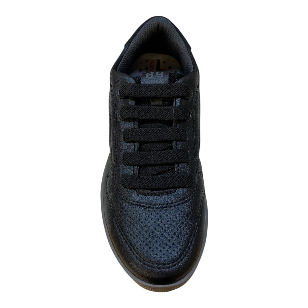 Sapatenis Infantil Menino Pegada Couro Ultraconforto Casual Calce Fácil Antiderrapante 370428 Preto Preto 5