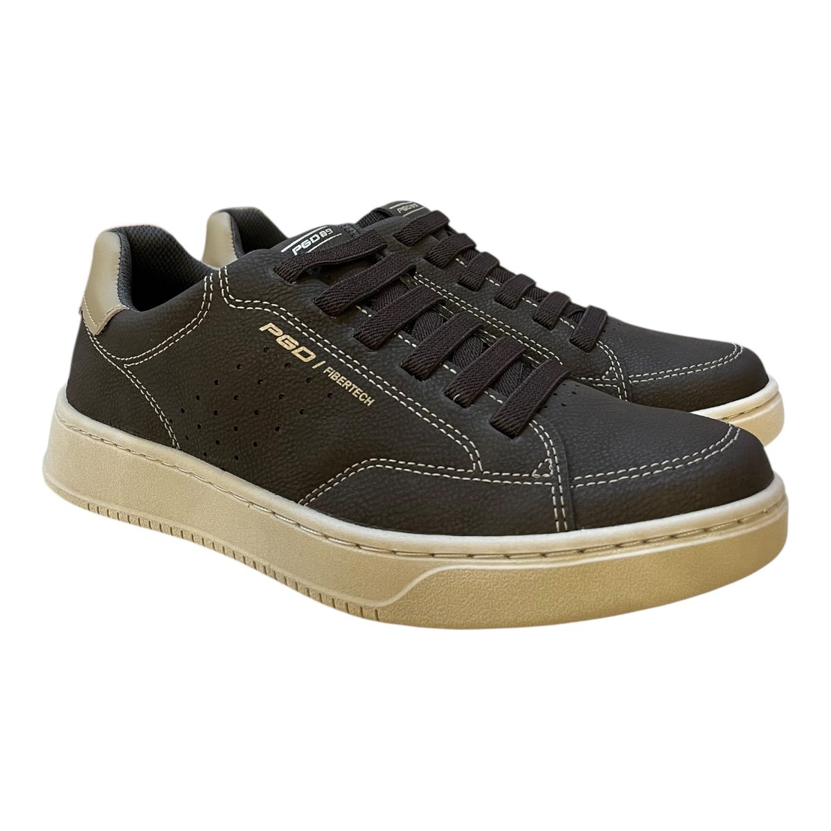 Sapatenis Masculino Pegada Casual Couro Calce Fácil Antiderrapante Ultraconforto 171907 Marrom Café 2