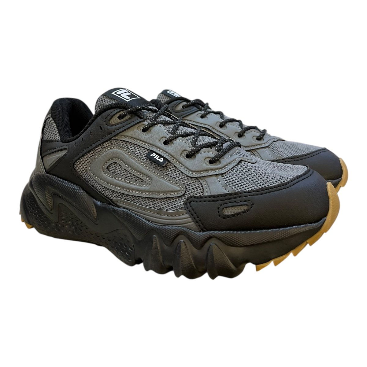 Tenis Masculino Fila Venture Tracer 2 Esporte Conforto Antiderrapante Academia Preto Preto/Cinza 2