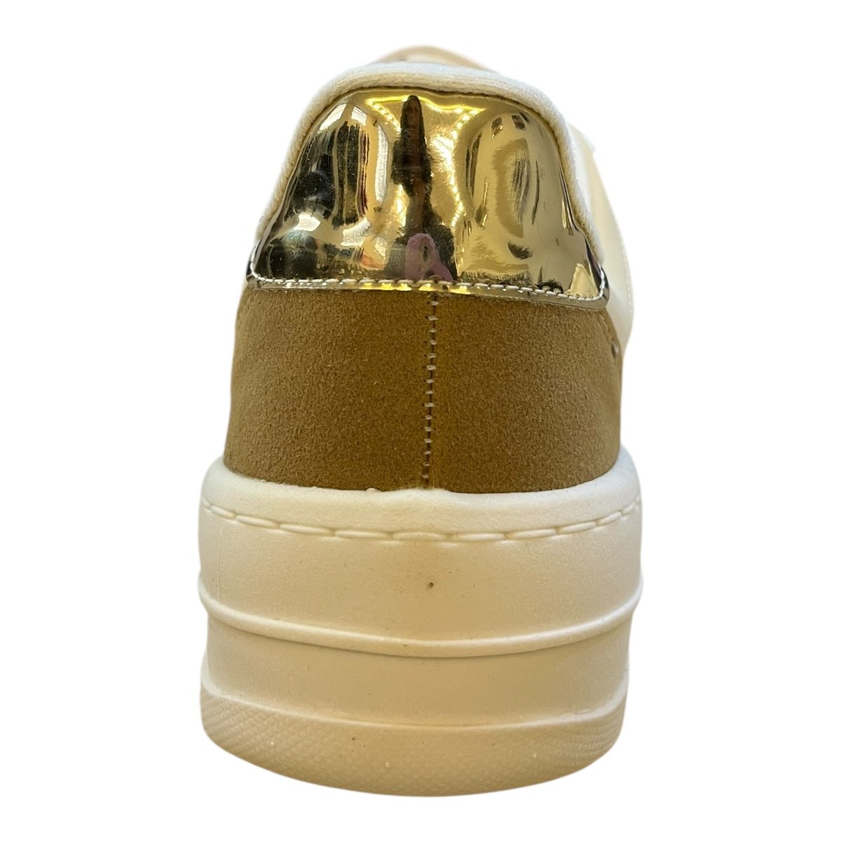 Tenis Feminino Vizzano Casual Conforto Detalhe Metalizado Plataforma Antiderrapante 1389.131 Branco Branco 3