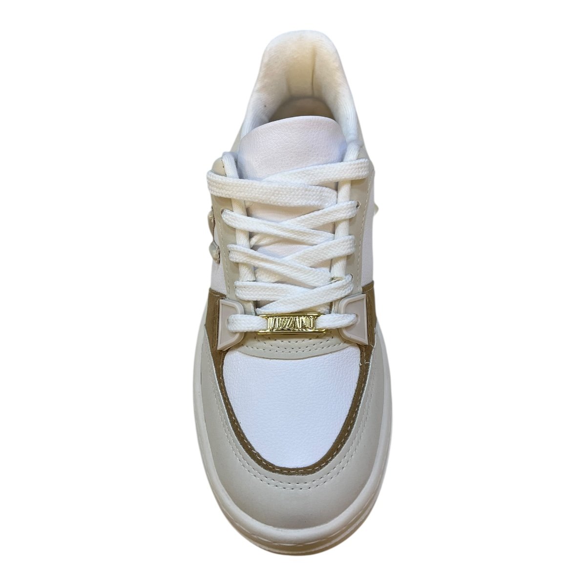 Tenis Feminino Vizzano Casual Conforto Detalhe Metalizado Plataforma Antiderrapante 1389.131 Branco Branco 4