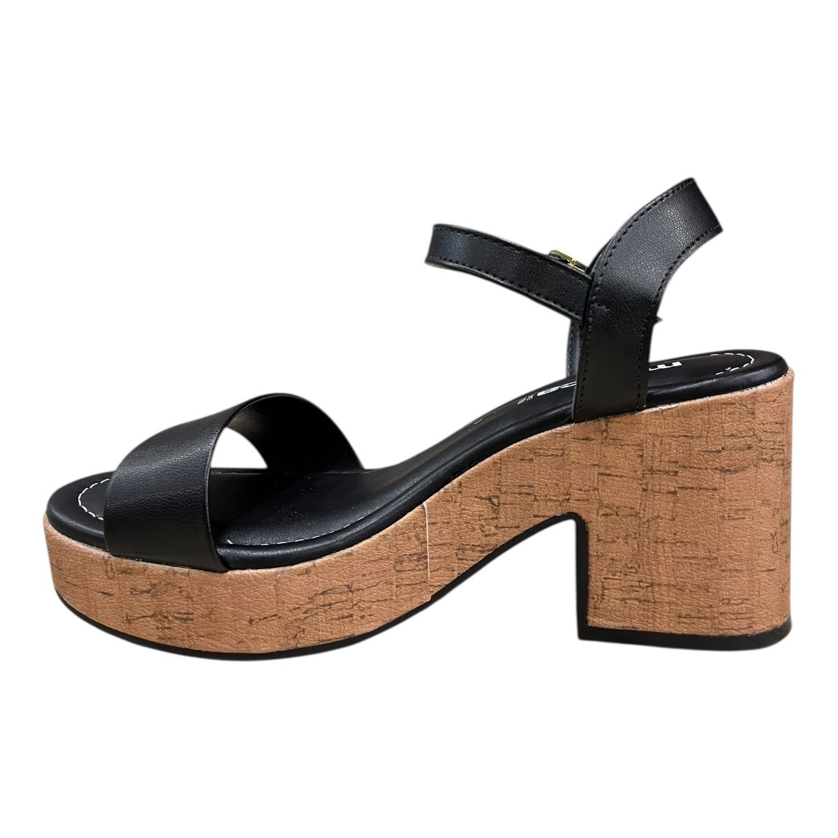 Sandalia Feminino Moleca Casual Conforto Salto Alto Bloco Plataforma Bico Quadrado 5549.102 Preto Preto 2