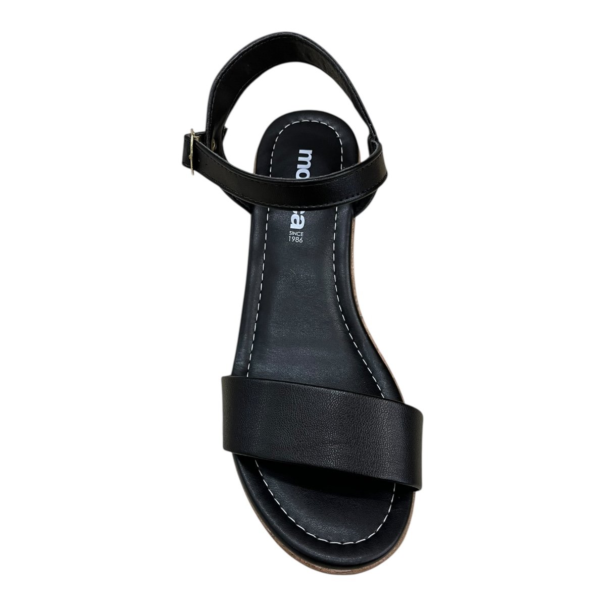 Sandalia Feminino Moleca Casual Conforto Salto Alto Bloco Plataforma Bico Quadrado 5549.102 Preto Preto 5