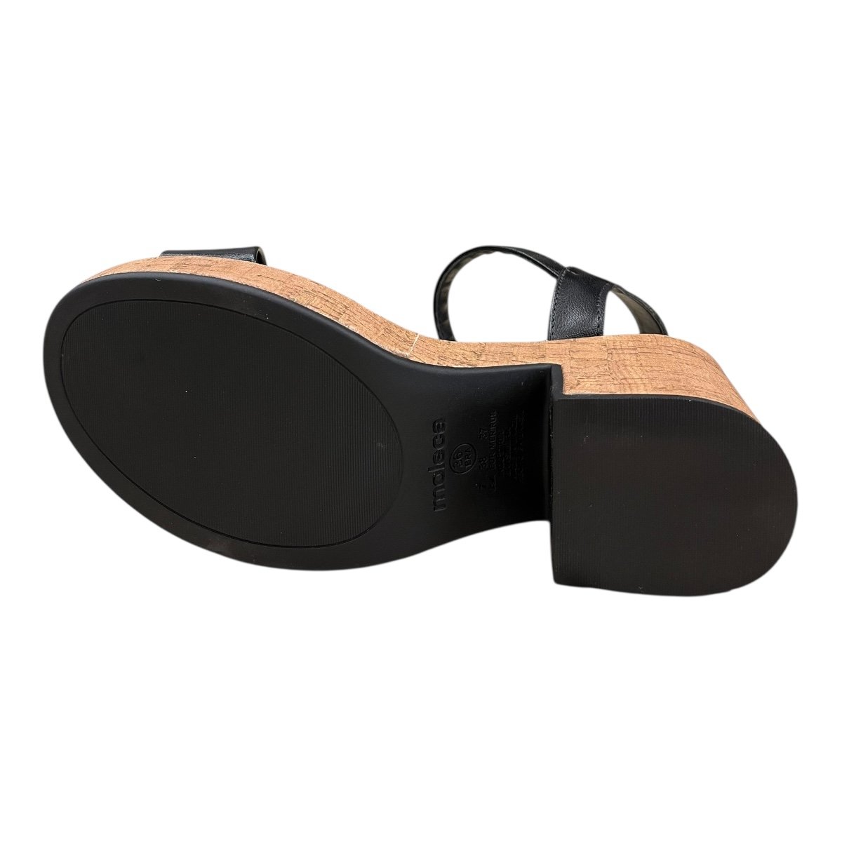 Sandalia Feminino Moleca Casual Conforto Salto Alto Bloco Plataforma Bico Quadrado 5549.102 Preto Preto 6