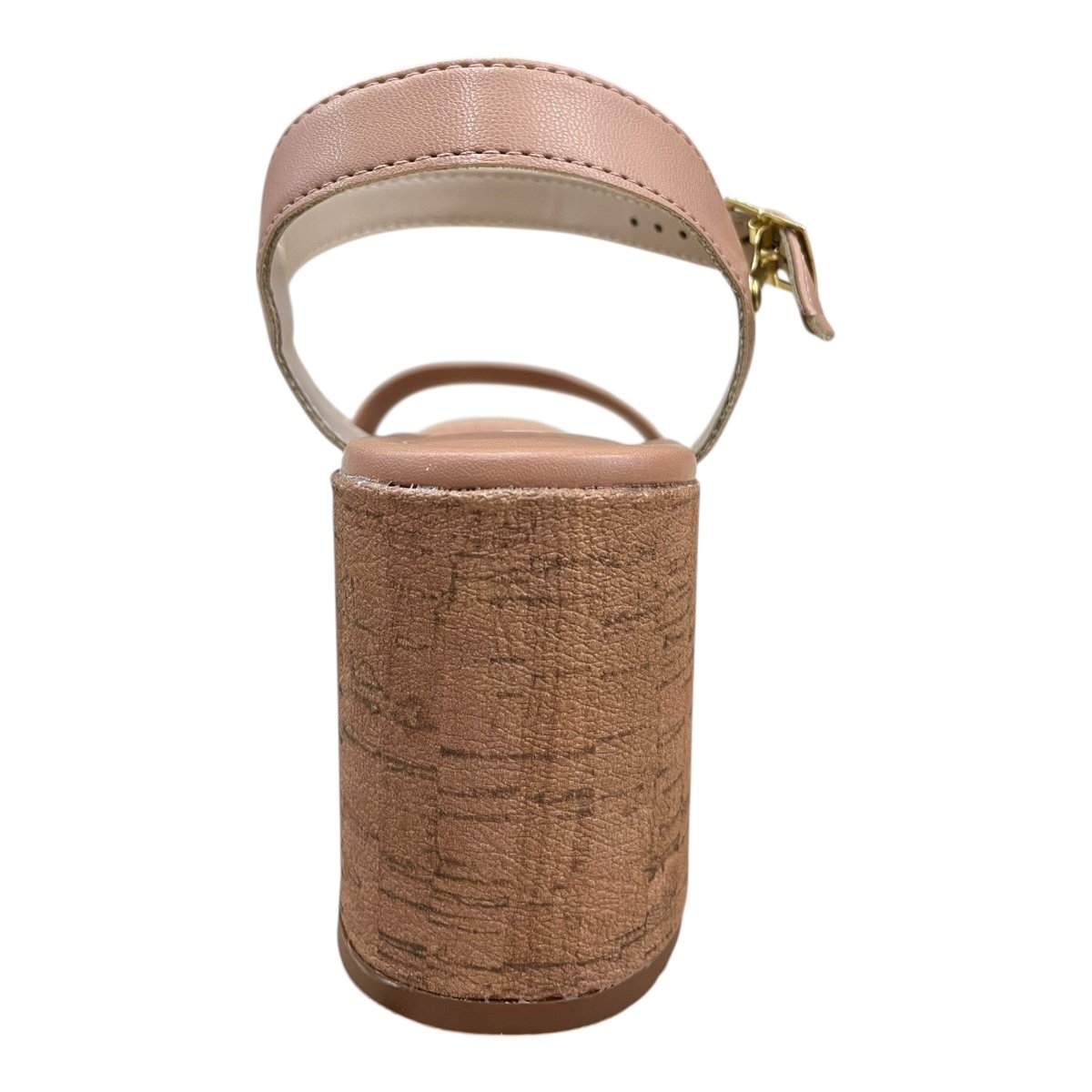 Sandalia Feminino Moleca Casual Conforto Salto Alto Bloco Plataforma Bico Quadrado 5549.102 Nude Nude 6