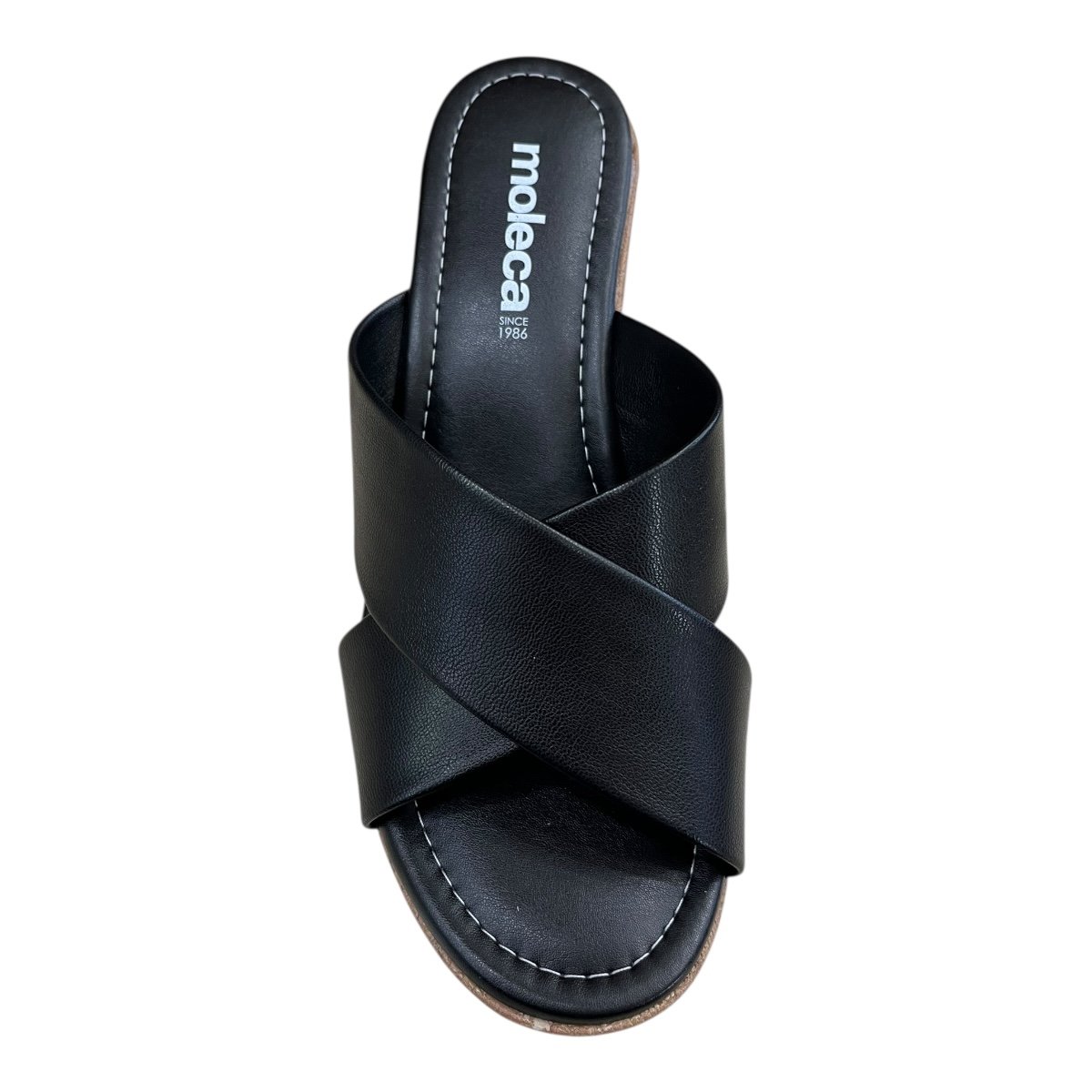 Tamanco Feminino Moleca Casual Conforto Cruzado Plataforma Salto Alto Bloco 5549.100 Preto Preto 5