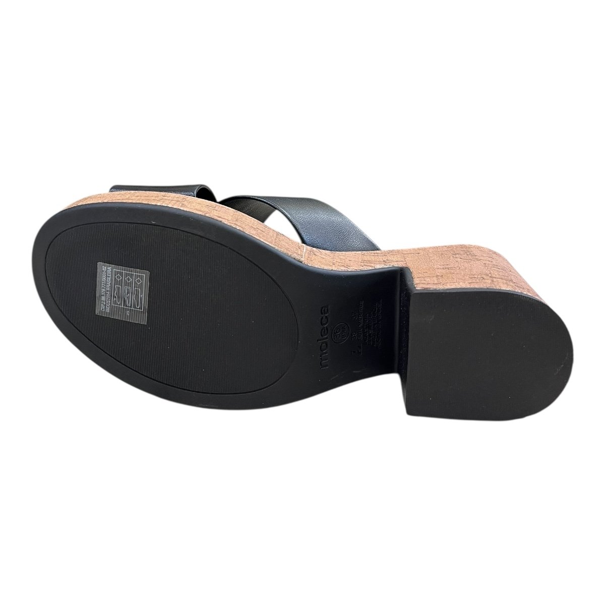 Tamanco Feminino Moleca Casual Conforto Cruzado Plataforma Salto Alto Bloco 5549.100 Preto Preto 6