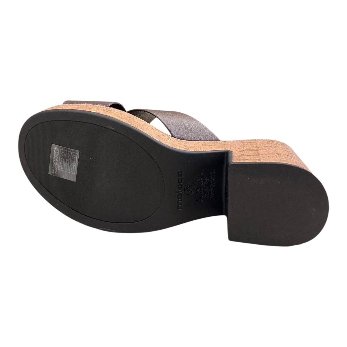 Tamanco Feminino Moleca Casual Conforto Cruzado Plataforma Salto Alto Bloco 5549.100 Marrom Marrom 3