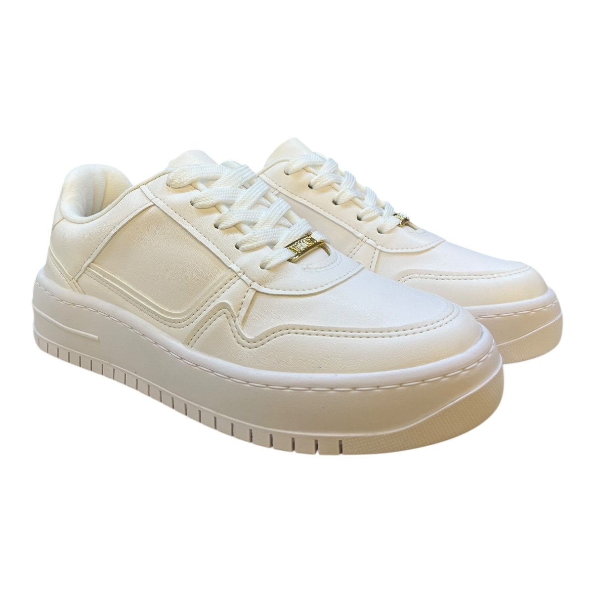 Tenis Feminino Vizzano Casual Conforto Básico Plataforma Antiderrapante Street 1389.120 Branco Branco 2