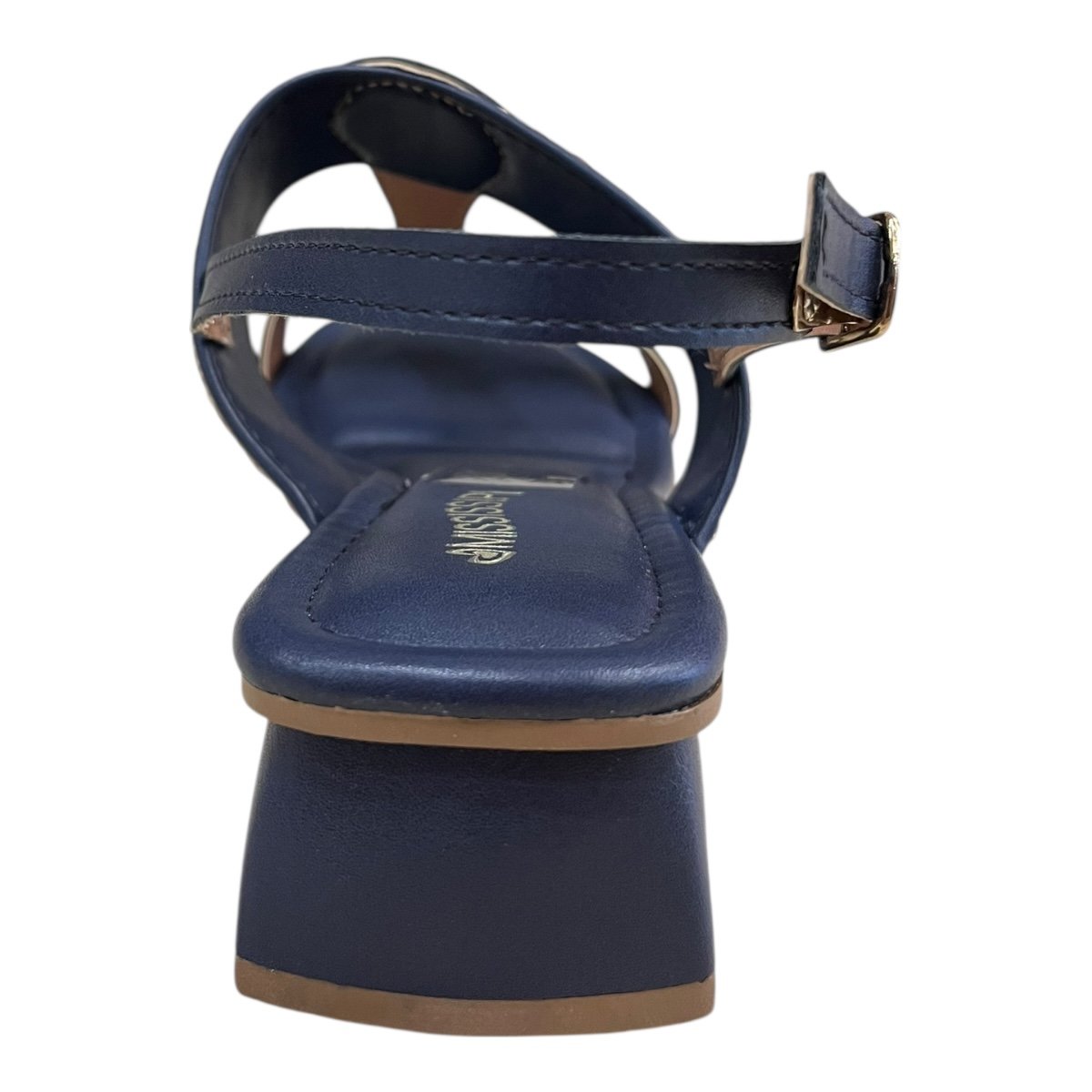 Sandalia Feminino Mississipi Casual Conforto Salto Baixo Bloco Cordas Antiderrapante  J0531 Marinho Azul Marinho 5