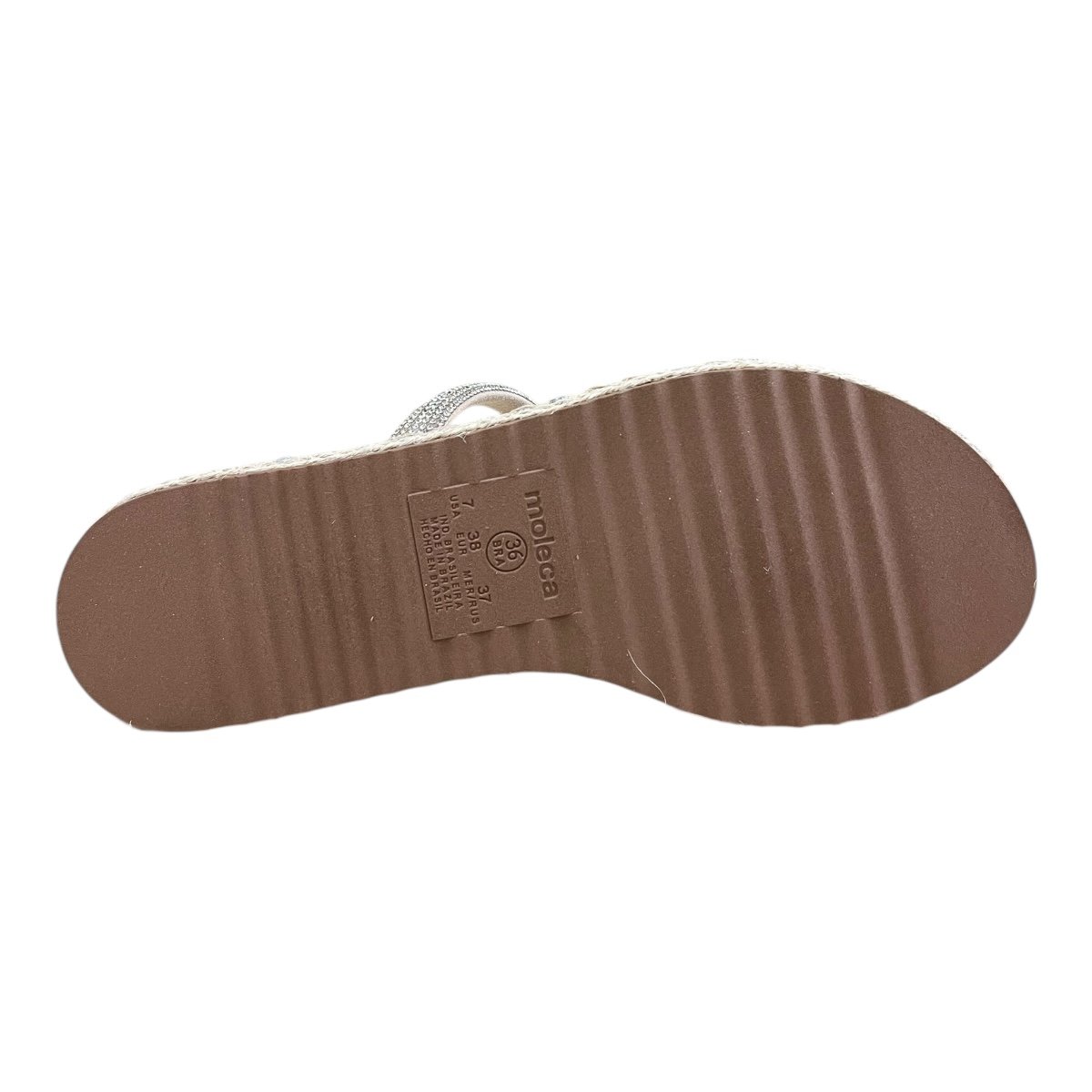 Chinelo Rasteira Feminino Moleca Casual Conforto Brilho Strass Metalizado Antiderrapante 5413.1326 Prata Prata 5