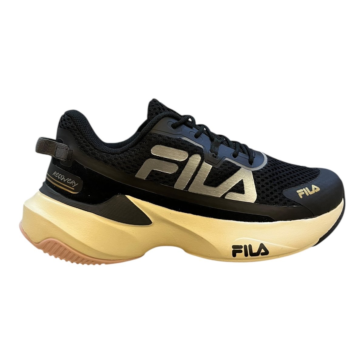 Tenis Feminino Fila Conforto Esporte Caminhada Academia Recovery Preto