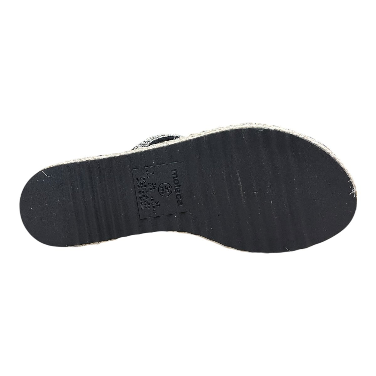 Chinelo Rasteira Feminino Moleca Casual Conforto Brilho Strass Metalizado Antiderrapante 5413.1326 Preto Preto 5