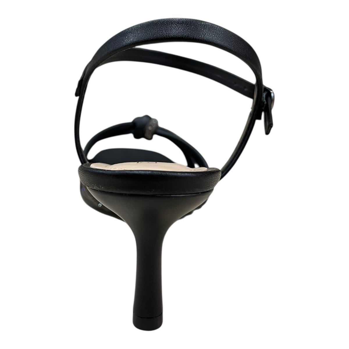 Sandalia Feminino Ramarim Casual Conforto Salto Fino Brilho Tiras Strass 25-27207 Preto Preto 6