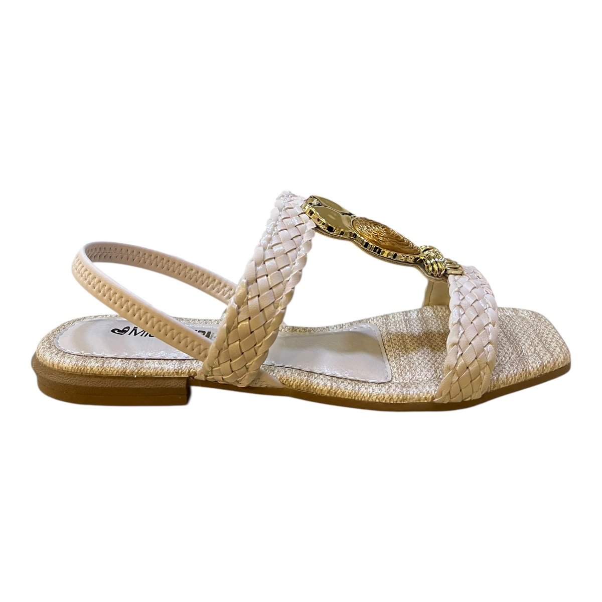 Sandalia Rasteira Feminino Mississipi Casual Conforto Calce Fácil Antiderrapante Tiras J0401 Marfim