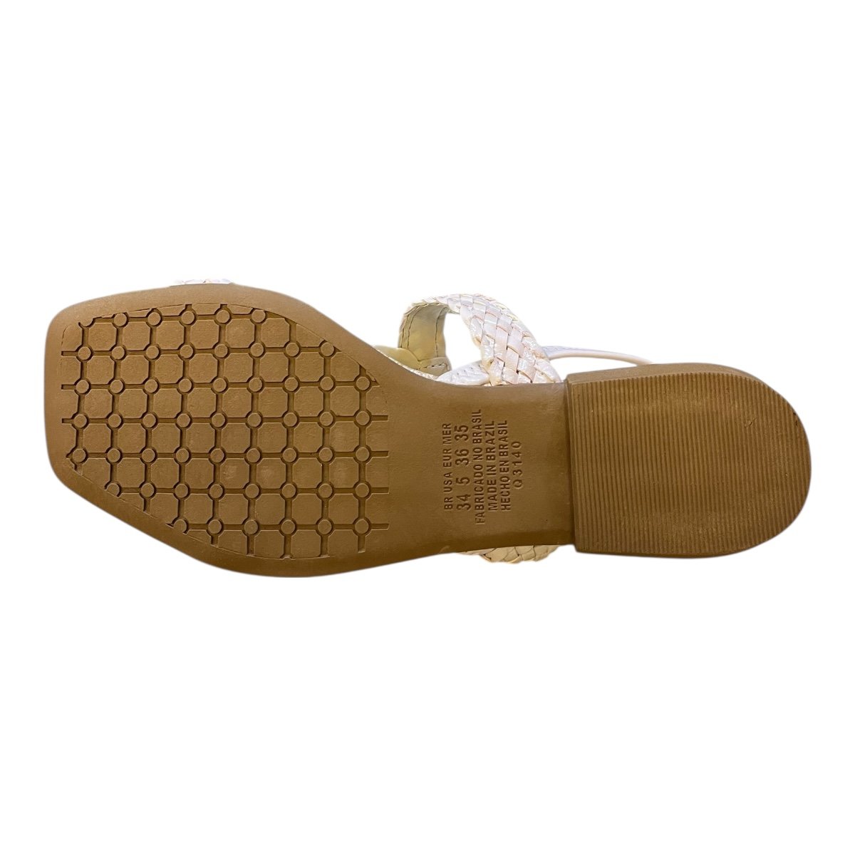 Sandalia Rasteira Feminino Mississipi Casual Conforto Calce Fácil Antiderrapante Tiras J0401 Marfim Branco 3