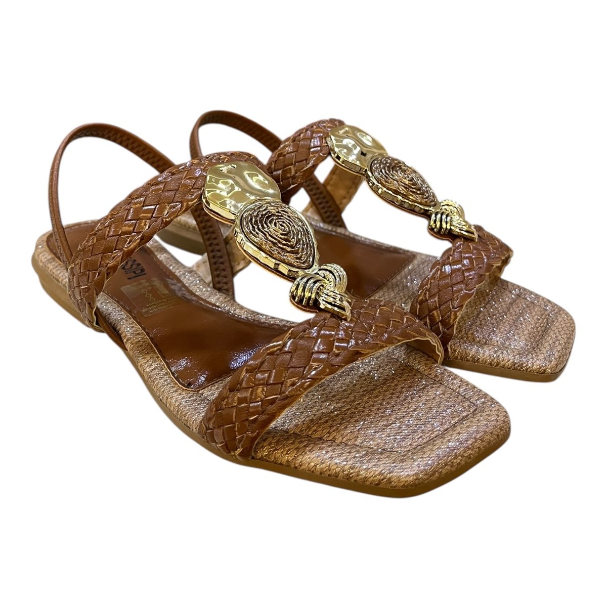 Sandalia Rasteira Feminino Mississipi Casual Conforto Calce Fácil Antiderrapante Tiras J0401 Caramelo Marrom 2