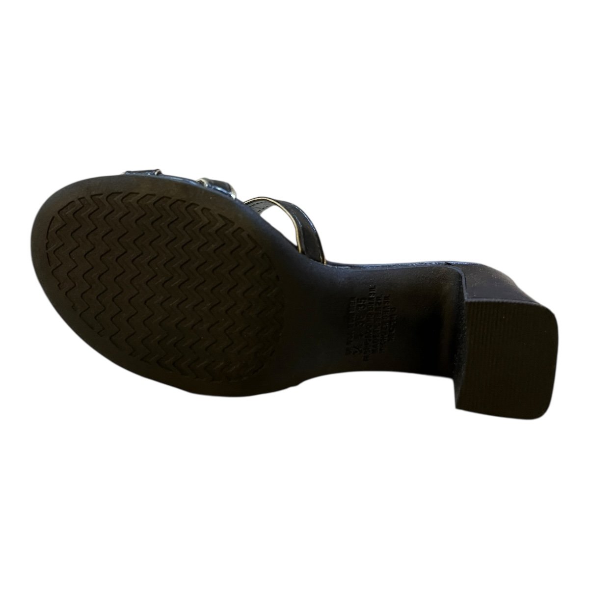 Tamanco Feminino Mississipi Casual Conforto Salto Médio Bloco Detalhe Metalizado J0601 Preto Preto 3