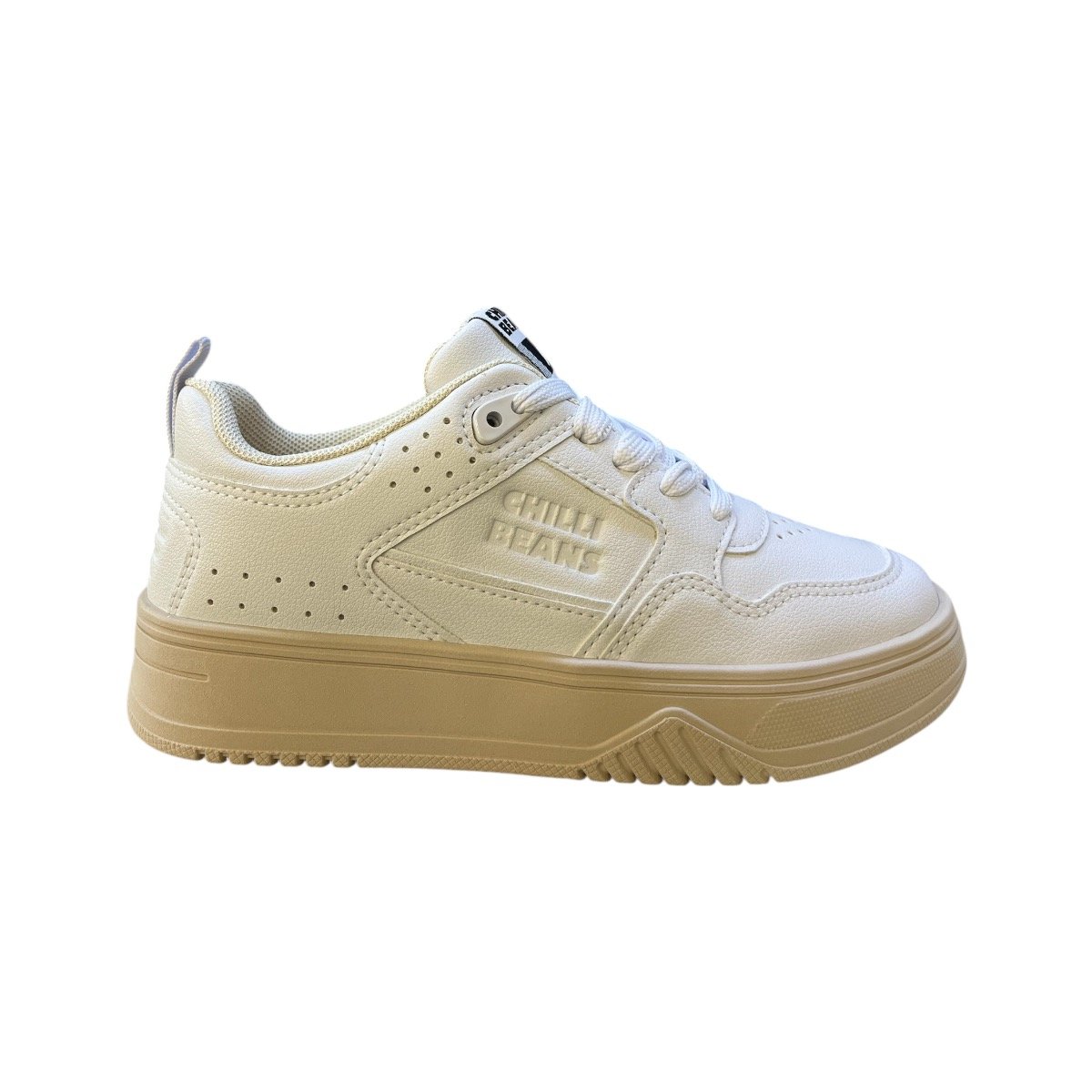 Tenis Unissex Chillibeans Conforto Casual Plataforma Street Retrô Couro Antiderrapante 2588 Branco