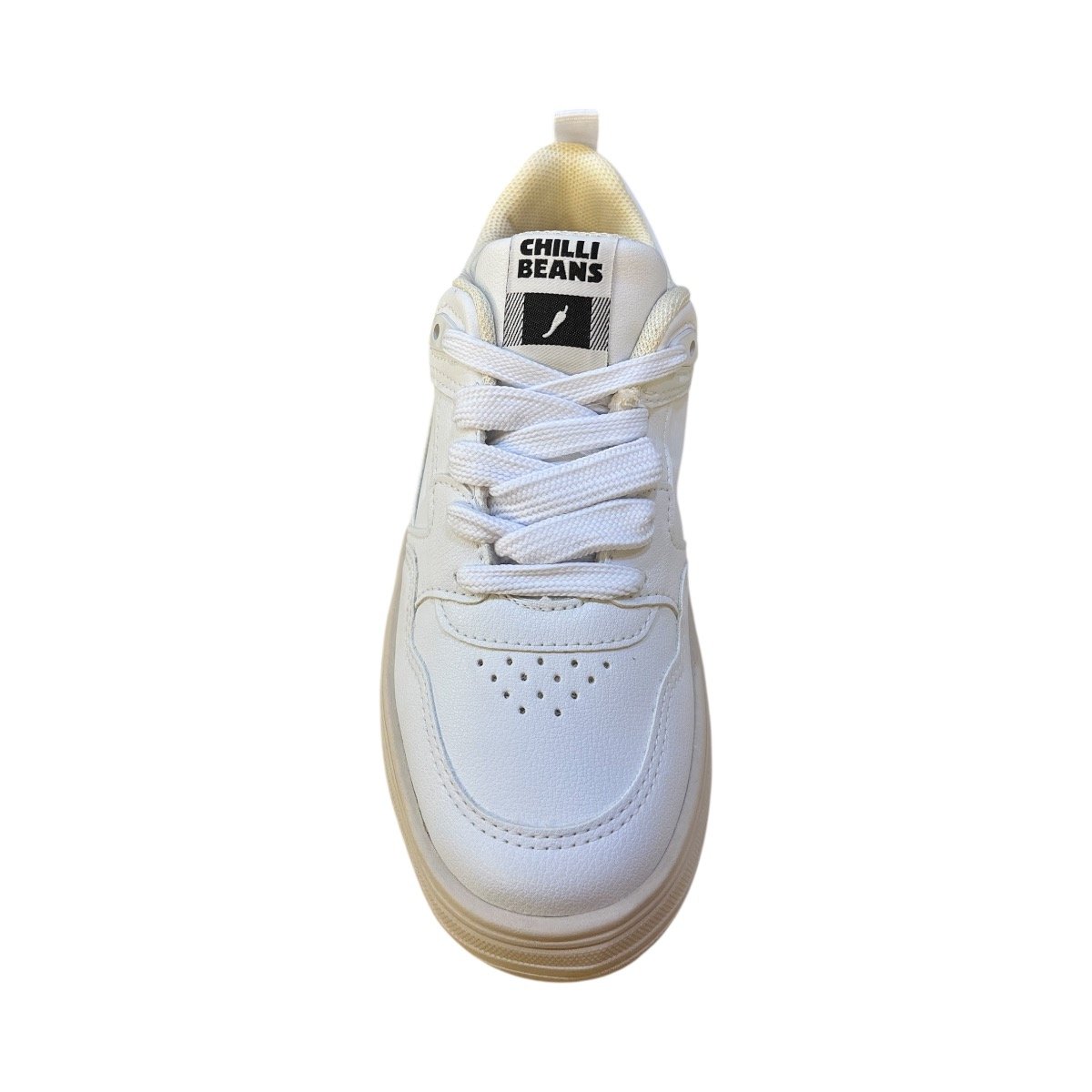 Tenis Unissex Chillibeans Conforto Casual Plataforma Street Retrô Couro Antiderrapante 2588 Branco Branco 3