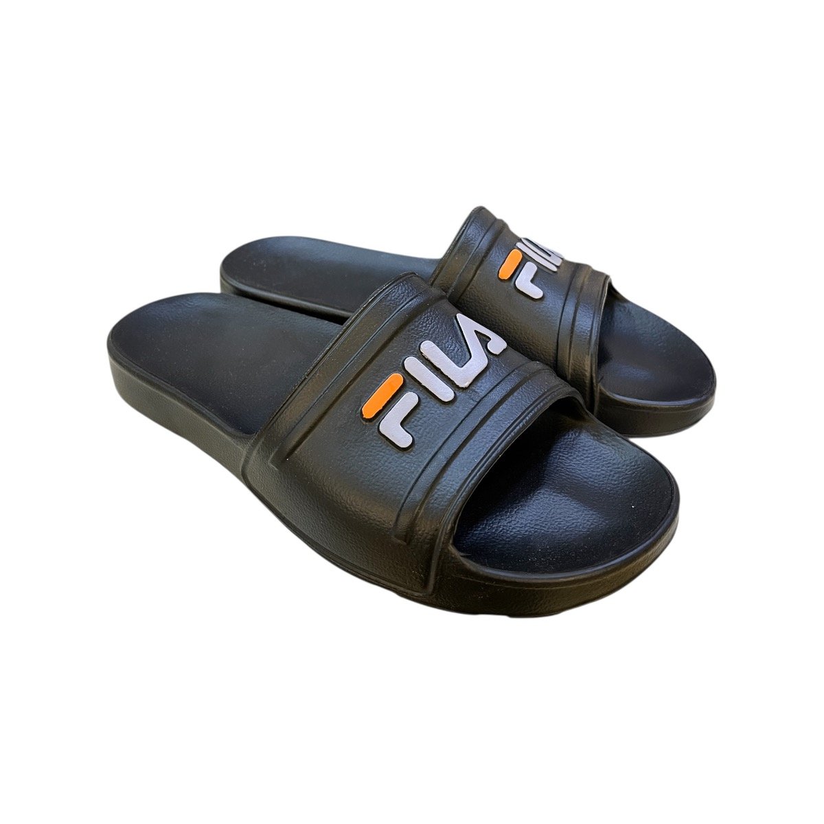 Chinelo Masculino Fila Slide Sleek Ultraconforto Superleve Casual Antiderrapante Preto Preto 2