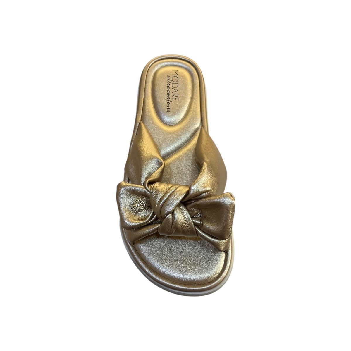 Chinelo Papete Feminino Modare Ultraconforto Superleve Laço 7208.101 dourado Dourado 3