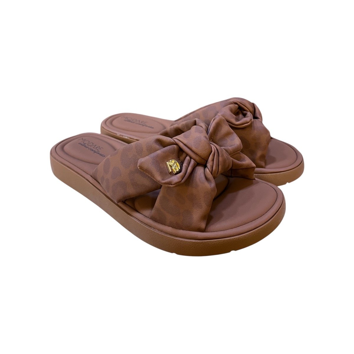 Chinelo Papete Feminino Modare Ultraconforto Superleve Laço Slide Antiderrapante 7208.101 Marrom Marrom 2