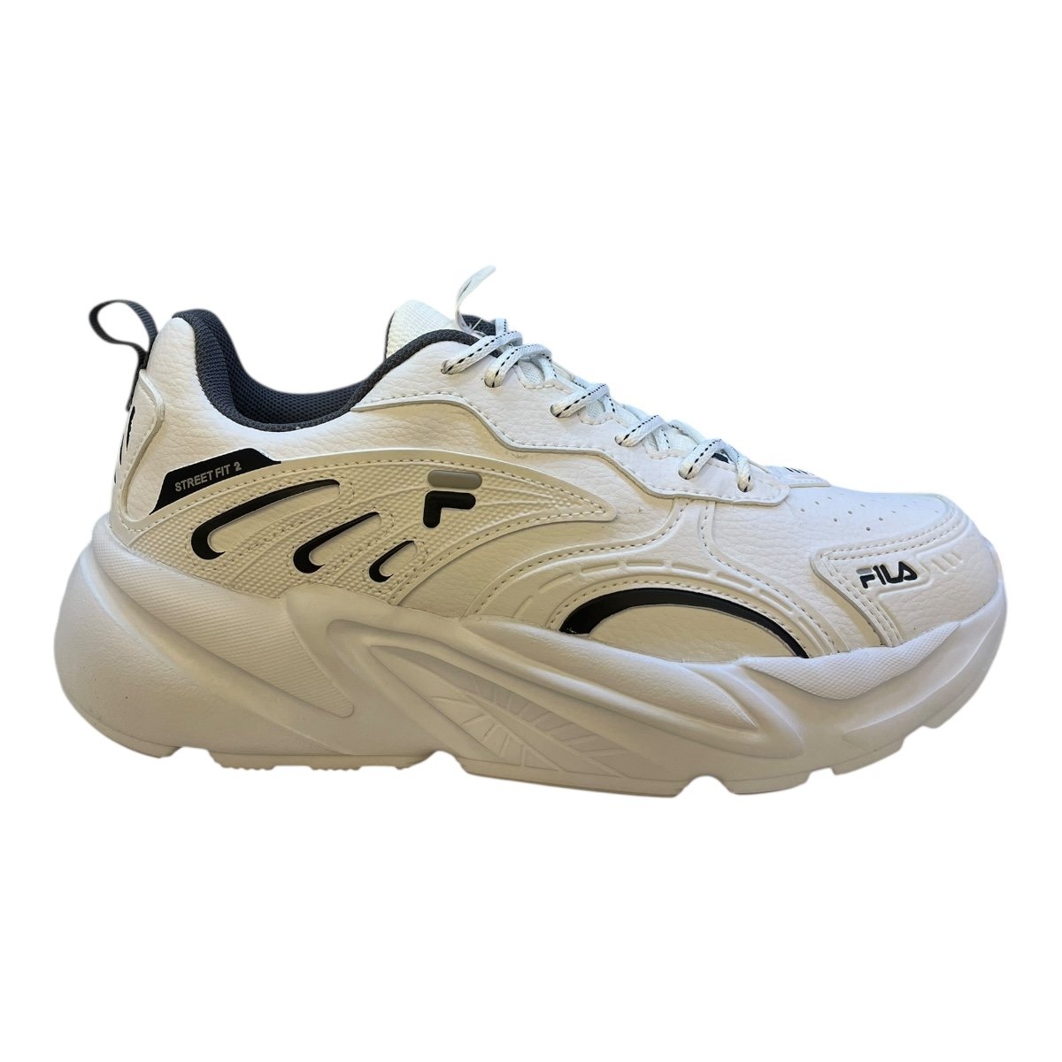 Tenis Masculino Fila Street Fit 2 Esporte Academia Caminhada Corrida Solado Emborrachado Branco