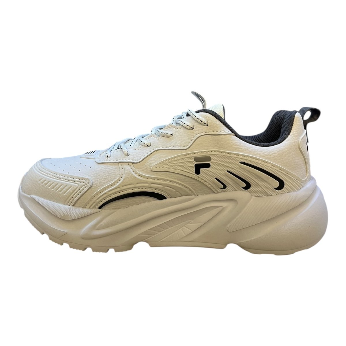 Tenis Masculino Fila Street Fit 2 Esporte Academia Caminhada Corrida Solado Emborrachado Branco Branco 4