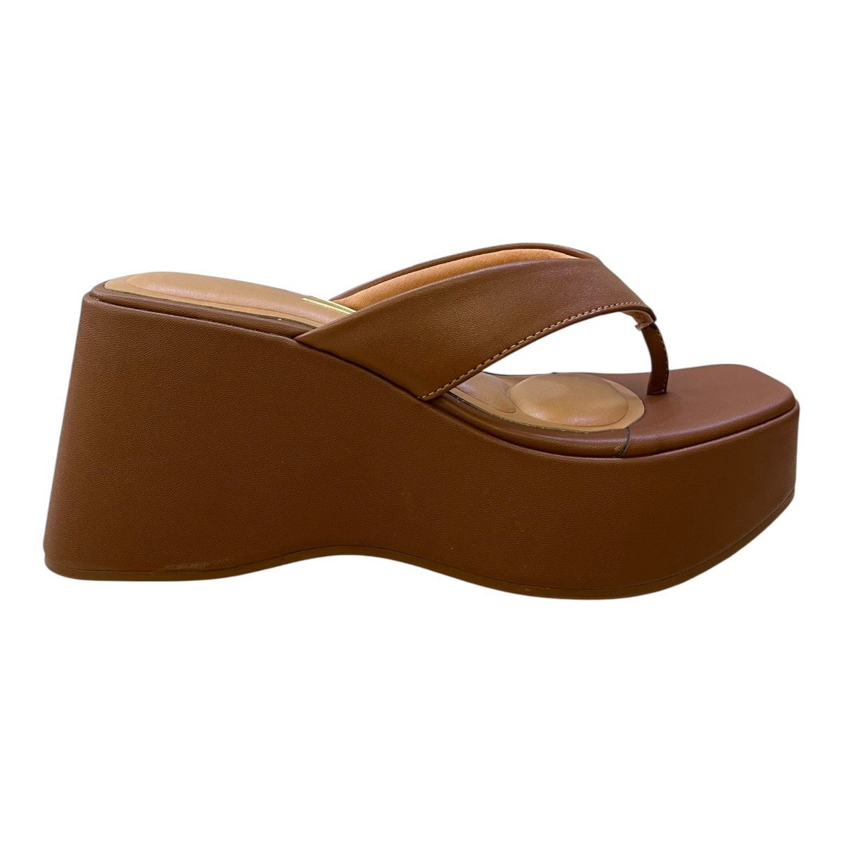 Tamanco Feminino Vizzano Anabela Casual Conforto Dedo Plataforma Alto Básico 6559.106 Marrom