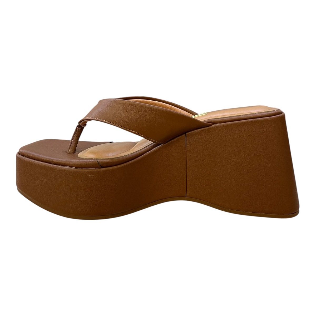 Tamanco Feminino Vizzano Anabela Casual Conforto Dedo Plataforma Alto Básico 6559.106 Marrom Marrom 5